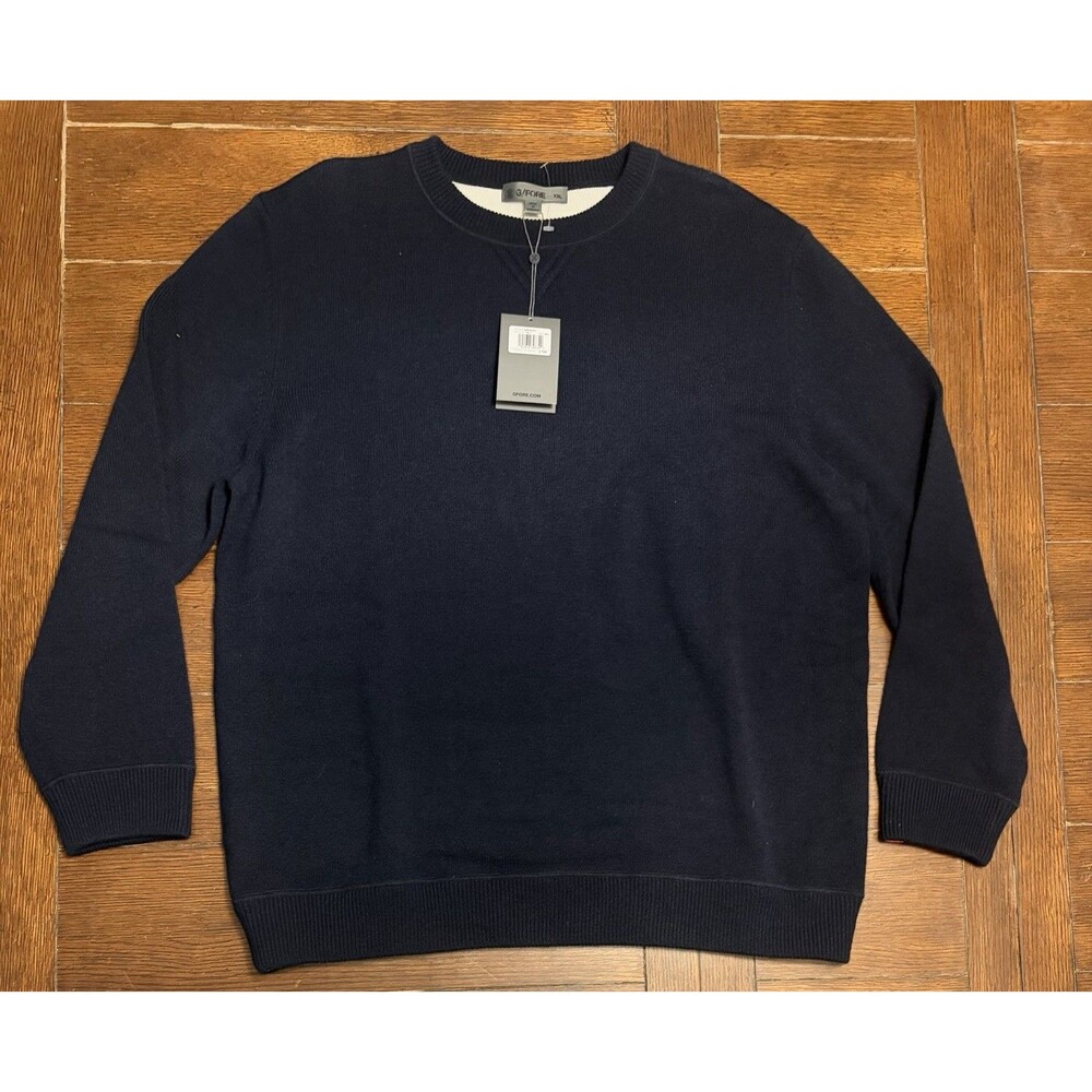G/FORE 100% Cashmere Crewneck  Pullover Sweater NWT 2XL $795 Navy Blue